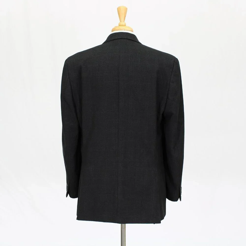 Sean John 44L Gray Check 2-Button Sport Coat Blazer Jacket P414